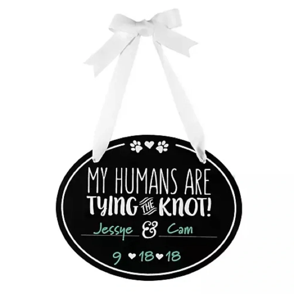 NWT Pet Wedding Announcement Chalkboard